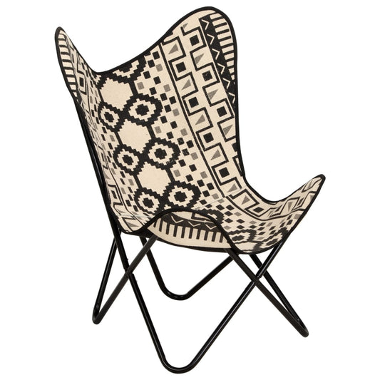 vidaXL Butterfly Chair Printed Canvas