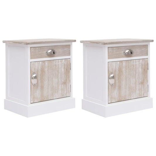 vidaXL Bedside Cabinets 2 pcs 38x28x45 cm Paulownia Wood