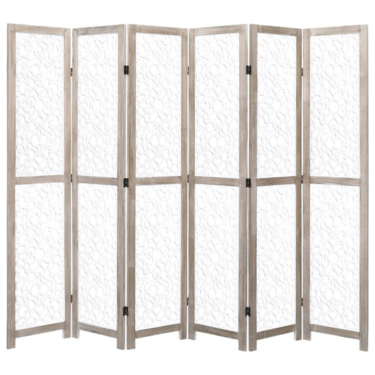vidaXL 6-Panel Room Divider White 210x165 cm Solid Wood