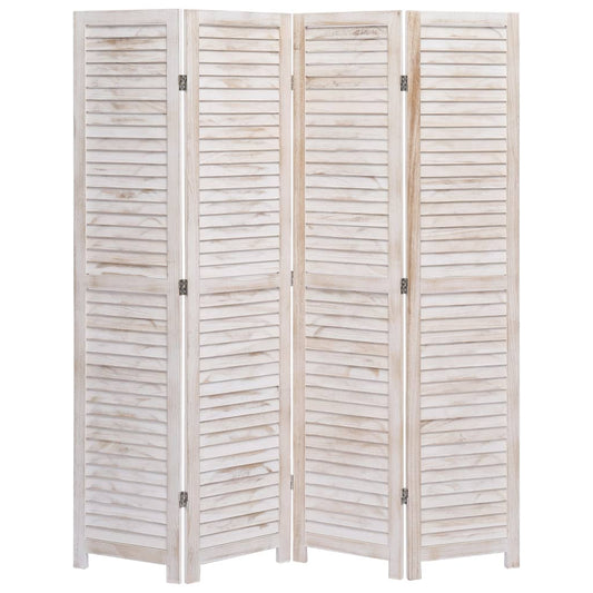 vidaXL 4-Panel Room Divider 140x165 cm Wood