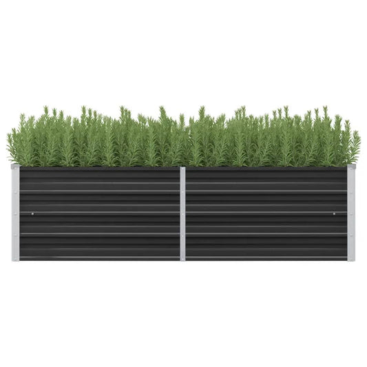 vidaXL Garden Raised Bed Anthracite 160x40x45 cm Galvanised Steel
