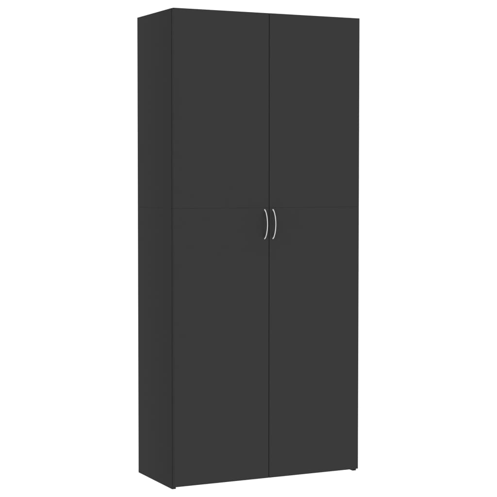 vidaXL Storage Cabinet Grey 80x35.5x180 cm Engineered Wood