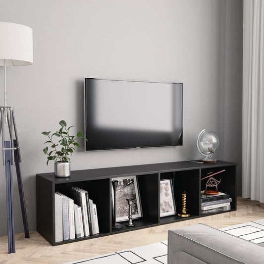 vidaXL Book Cabinet/TV Cabinet Black 143x30x36 cm