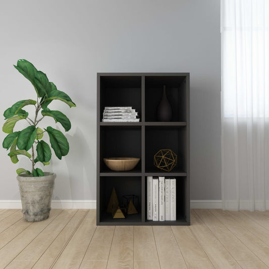 vidaXL Book Cabinet/Sideboard Grey 66x30x97.8 cm Engineered Wood