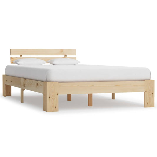 vidaXL Bed Frame Solid Pine Wood 120x200 cm