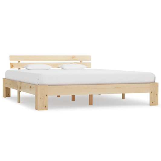 vidaXL Bed Frame Solid Pine Wood 160x200 cm