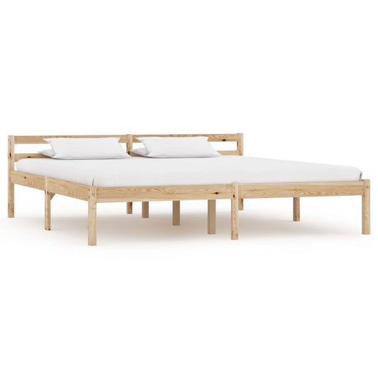 vidaXL Bed Frame Solid Pine Wood 180x200 cm 6FT Super King