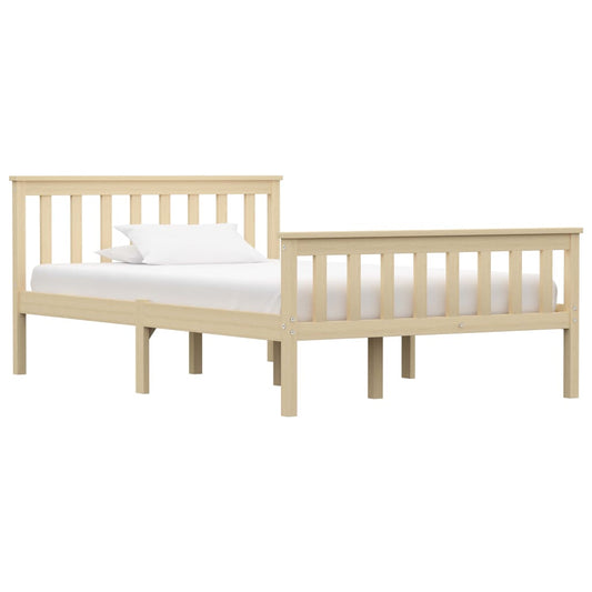 vidaXL Bed Frame Light Wood Solid Pinewood 120x200 cm