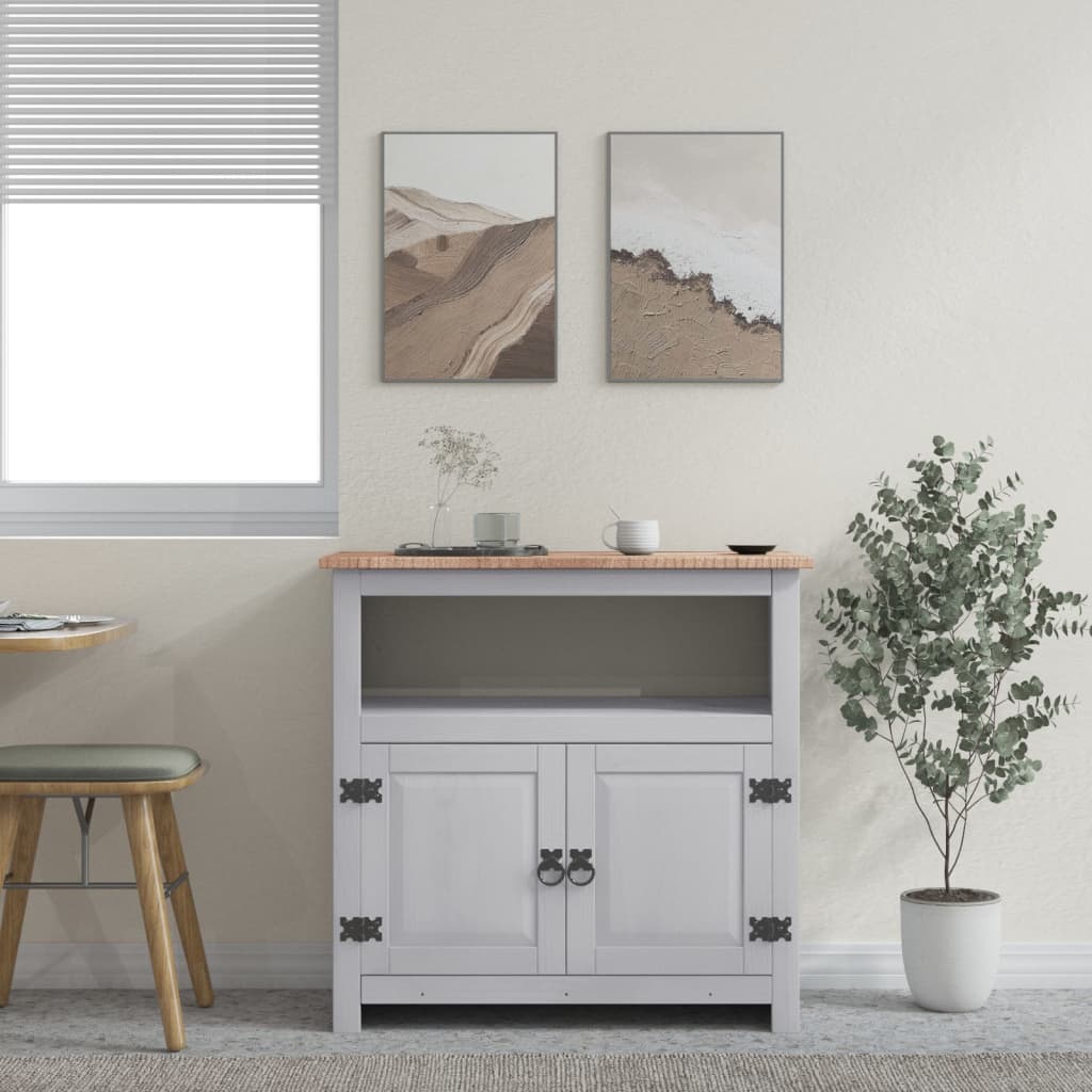 vidaXL TV Cabinet Mexican Pine Corona Range Grey 80x43x78 cm