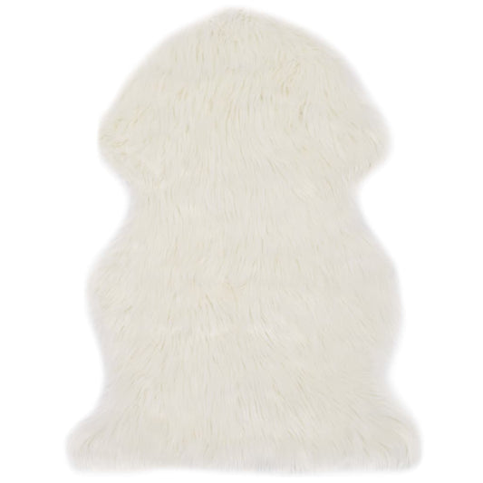 vidaXL Rug 60x90 cm Faux Sheep Leather White