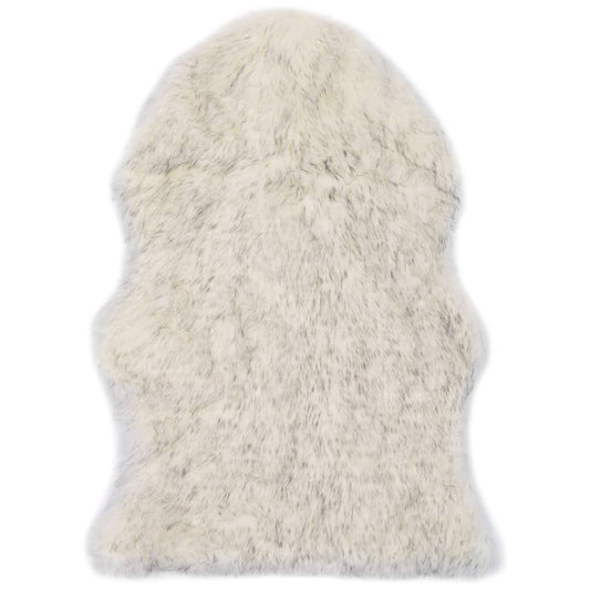 vidaXL Rug 60x90 cm Faux Sheep Leather Grey Melange