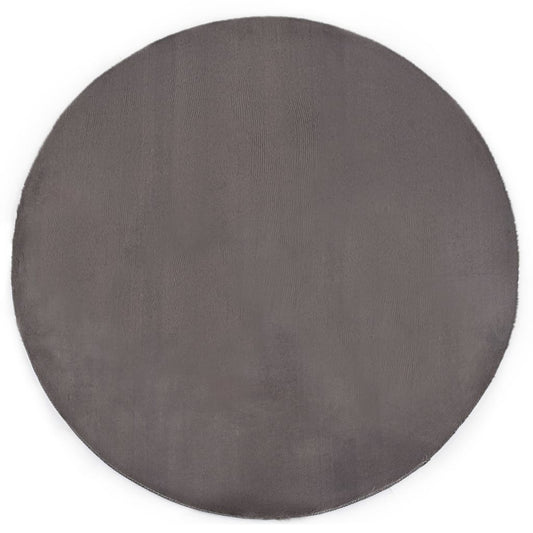 vidaXL Rug 160 cm Faux Rabbit Pelt Dark Grey