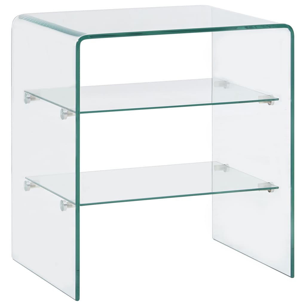 vidaXL Coffee Table 50x40x56 cm Tempered Glass