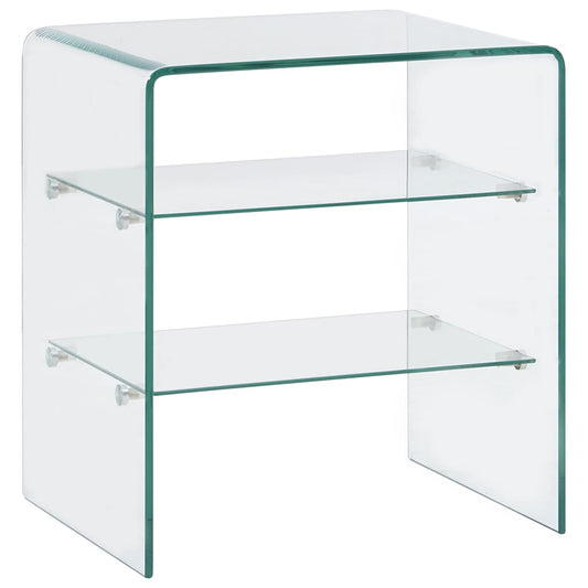 vidaXL Coffee Table 50x40x56 cm Tempered Glass
