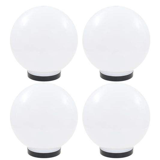 vidaXL LED Bowl Lamps 4 pcs Spherical 25 cm PMMA