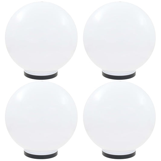 vidaXL LED Bowl Lamps 4 pcs Spherical 40 cm PMMA