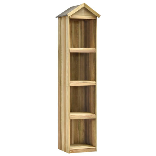 vidaXL Garden Tool Shed 36x36x163 cm Impregnated Pinewood