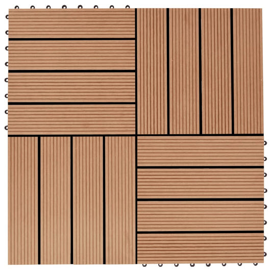 vidaXL 22 pcs Decking Tiles 30x30cm 2 sqm WPC Grey