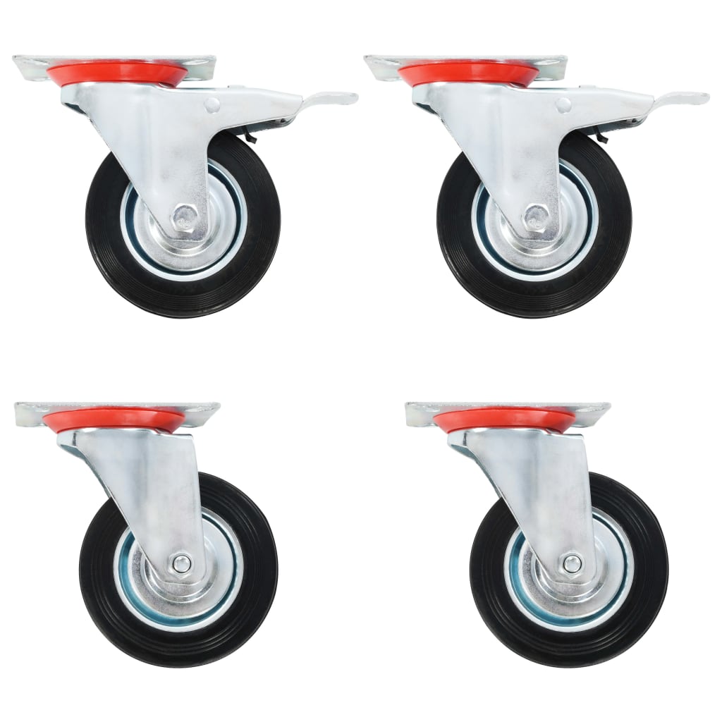 vidaXL 8 pcs Swivel Casters 100 mm