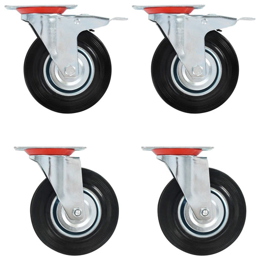 vidaXL 8 pcs Swivel Casters 125 mm