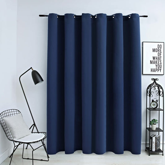 vidaXL Blackout Curtain with Metal Rings Blue 290x245 cm