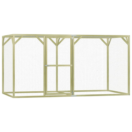 vidaXL Chicken Cage 1.5x3x1.5 m Impregnated Pinewood