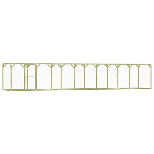 vidaXL Chicken Cage 1.5x9x1.5 m Impregnated Pinewood