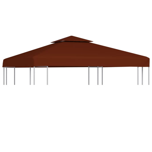 vidaXL 2-Tier Gazebo Top Cover 310 g/må_ 3x3 m Terracotta