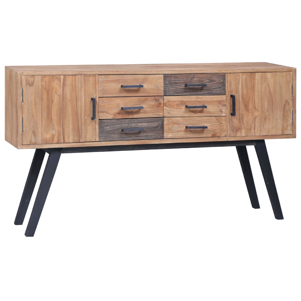 vidaXL Side Cabinet 140x30x75 cm Solid Teak