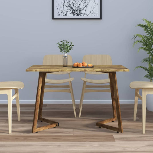 vidaXL Dining Table Dark Brown 120x60x74 cm MDF and Iron