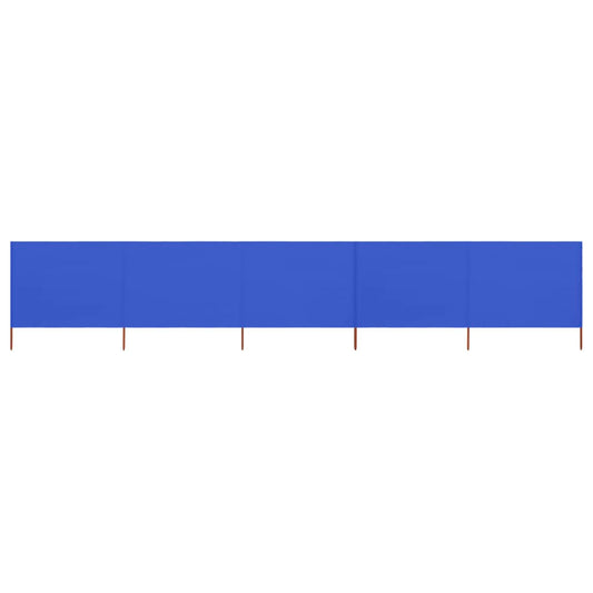 vidaXL 5-panel Wind Screen Fabric 600x120 cm Azure Blue