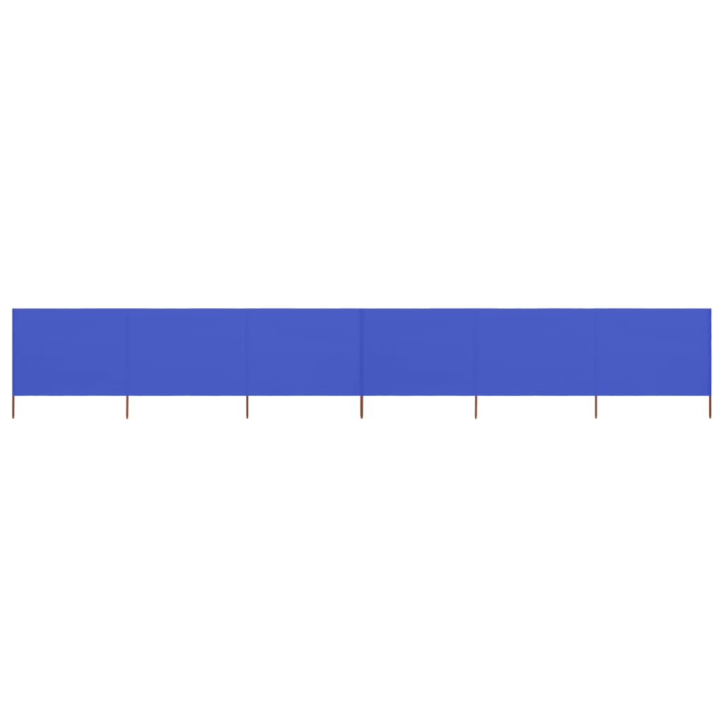 vidaXL 6-panel Wind Screen Fabric 800x80 cm Azure Blue