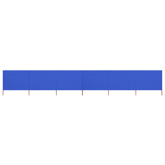 vidaXL 6-panel Wind Screen Fabric 800x80 cm Azure Blue