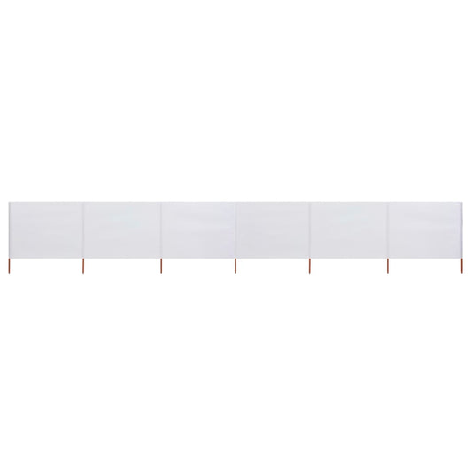 vidaXL 6-panel Wind Screen Fabric 800x160 cm Sand White
