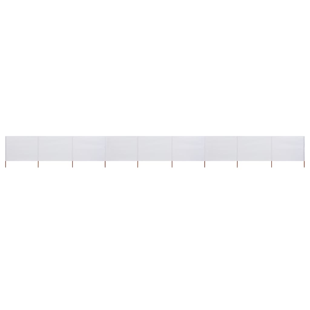 vidaXL 9-panel Wind Screen Fabric 1200x120 cm Sand White