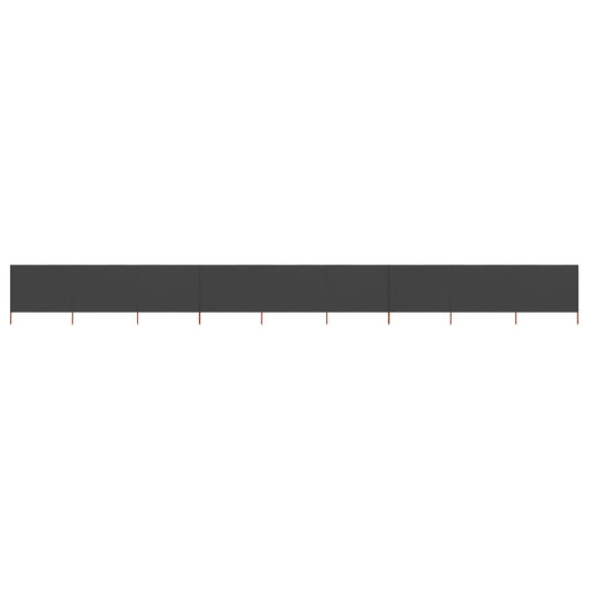 vidaXL 9-panel Wind Screen Fabric 1200x120 cm Anthracite