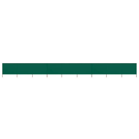 vidaXL 9-panel Wind Screen Fabric 1200x160 cm Green