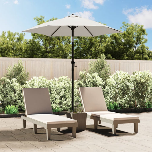 vidaXL Parasol Sand White 200x224 cm Aluminium