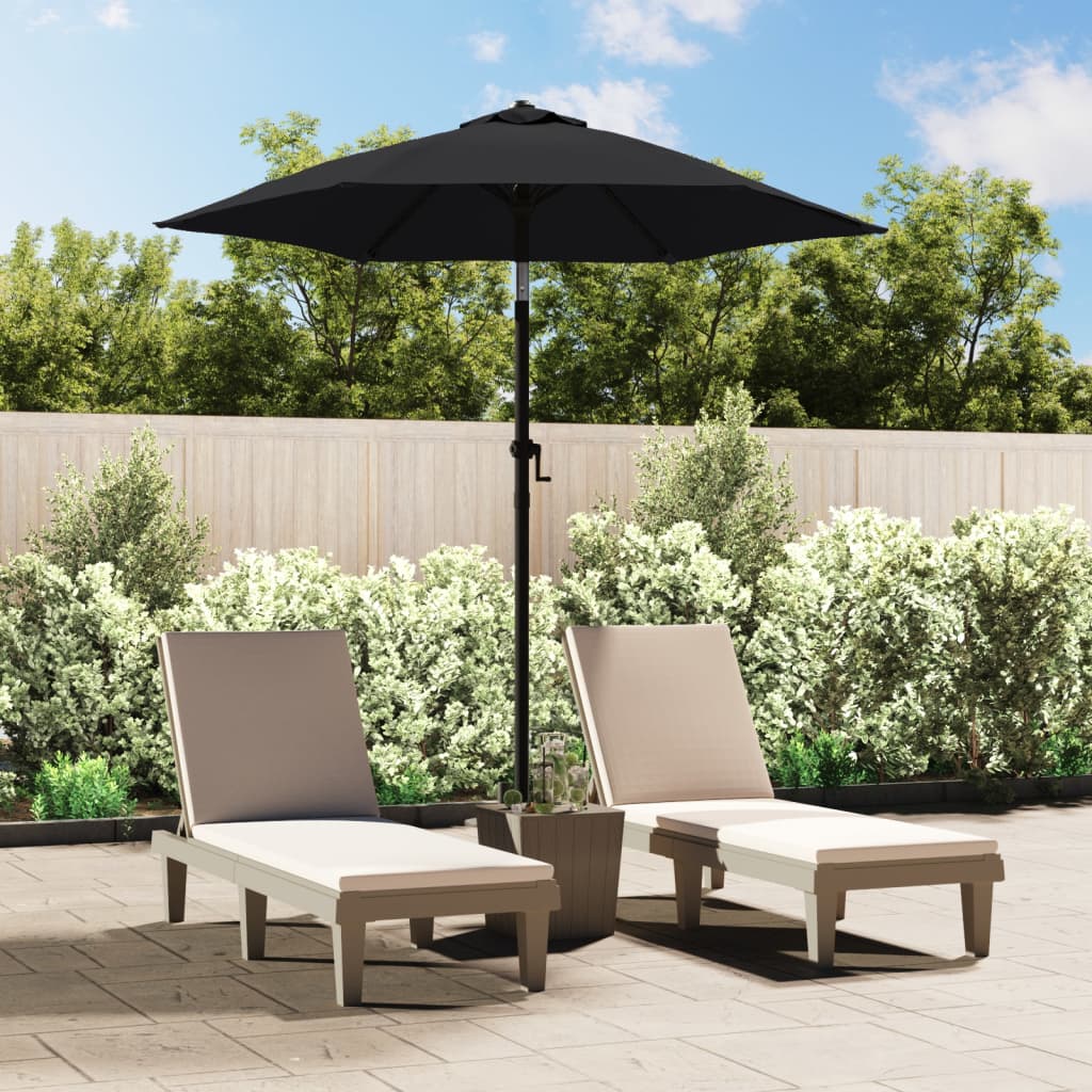 vidaXL Parasol Black 200x224 cm Aluminium