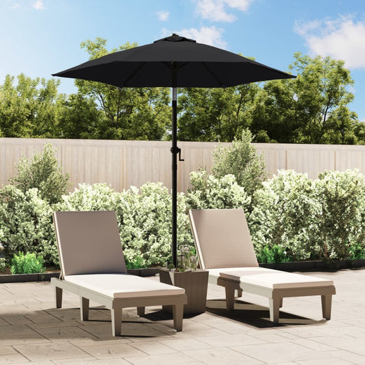 vidaXL Parasol Black 200x224 cm Aluminium