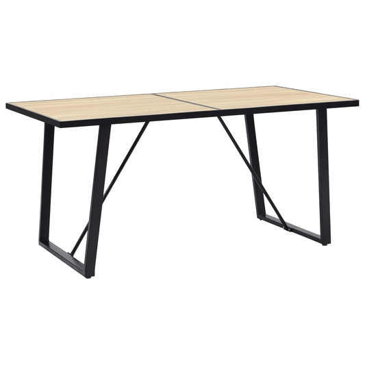 vidaXL Dining Table Oak 140x70x75 cm MDF