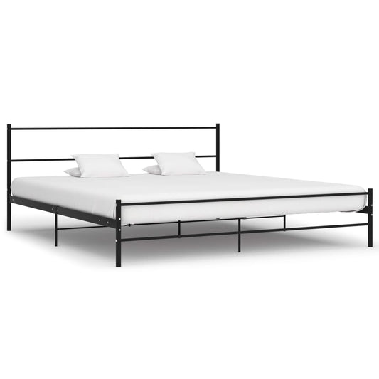 vidaXL Bed Frame Black Metal 200x200 cm