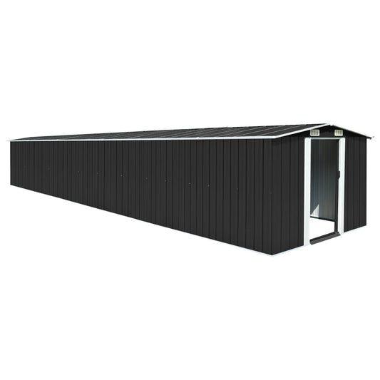 vidaXL Garden Shed Anthracite 257x779x181 cm Galvanised steel