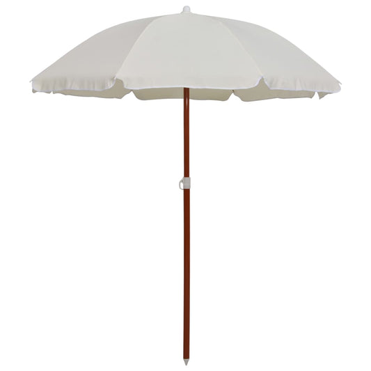 vidaXL Parasol with Steel Pole 180 cm Sand