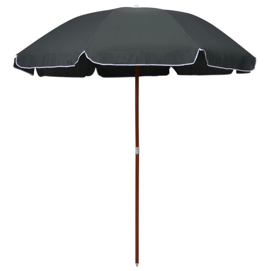 vidaXL Parasol with Steel Pole 240 cm Anthracite