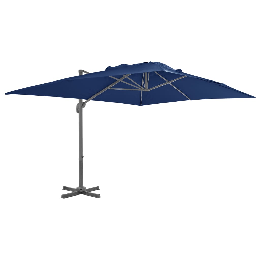 vidaXL Cantilever Umbrella with Aluminium Pole 4x3 m Azure Blue