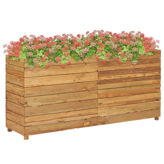 vidaXL Raised Bed 150x40x72 cm Solid Wood Teak and Steel