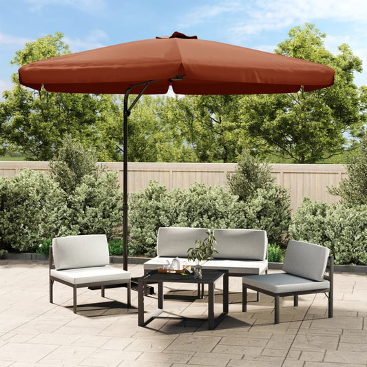 vidaXL Outdoor Parasol with Steel Pole 300 cm Terracotta