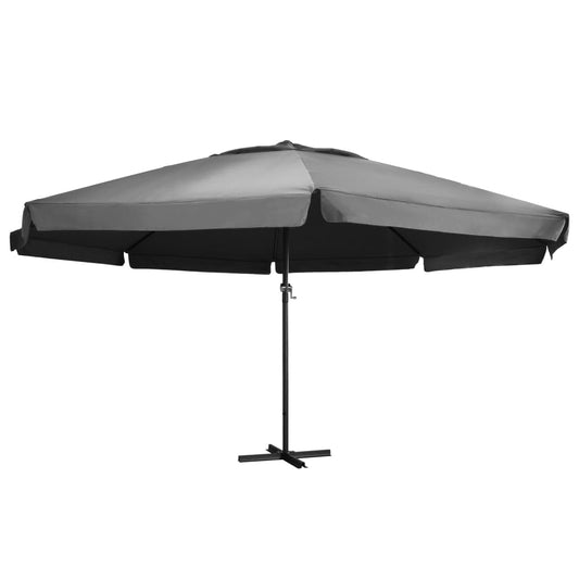 vidaXL Outdoor Parasol with Aluminium Pole 600 cm Anthracite