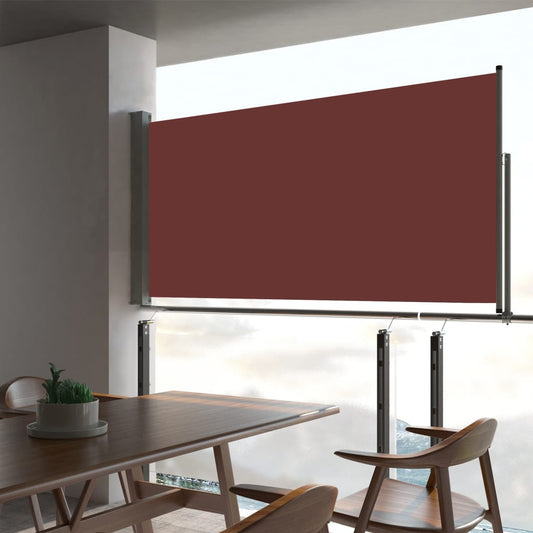 vidaXL Patio Retractable Side Awning 80x300 cm Brown